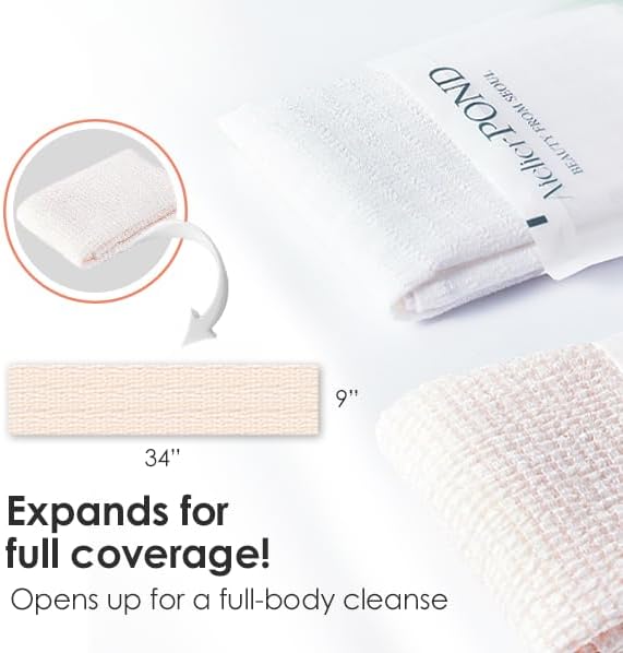 Korean Premium Exfoliating Washcloth – Made of Cotton & Linen for a Relaxing Day, Spa-Quality for Relaxation, Made in Korea