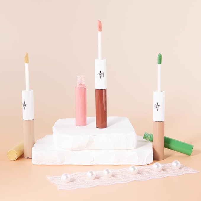 2-In-1 3Pcs Camo Concealer Kit, Under Eye Brightener, Long-Lasting Full-Coverage & Highly Pigmented Matte Finish Concealer | Crease-Proof | Makeup for Middle-Aged & Older Women Set