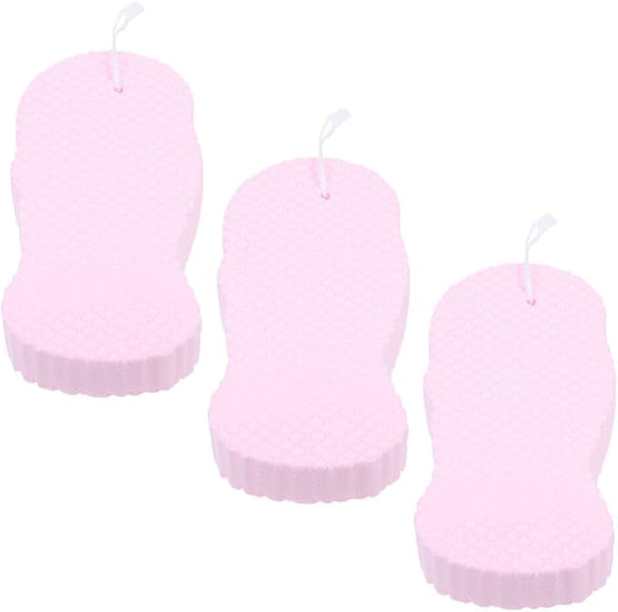 3pcs Bath Sponge Supple Shower Sponges for Gentle Cleaning Lightweight Exfoliating Brushes for Daily Bathing for Newborns and Travel