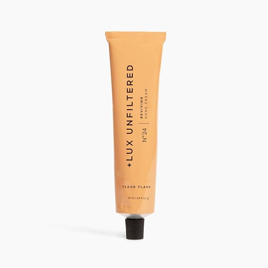 + Lux Unfiltered N°24 Reviving Anti Aging Hand Cream for Women & Men – Moisturizing Hand Cream for Dry Cracked Hands – Lightweight & Fast-Absorbing - Vegan & Cruelty Free - Ylang Ylang