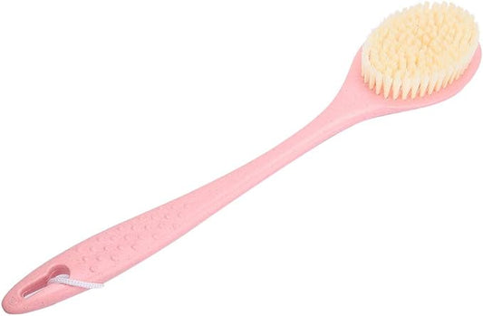 XPSSJMU Shower Brush Long Handle Shower Rubbing Brush Soft Bristles for Exfoliating Back, Body, and Feet,Bathing Cleaning Brush(Pink)