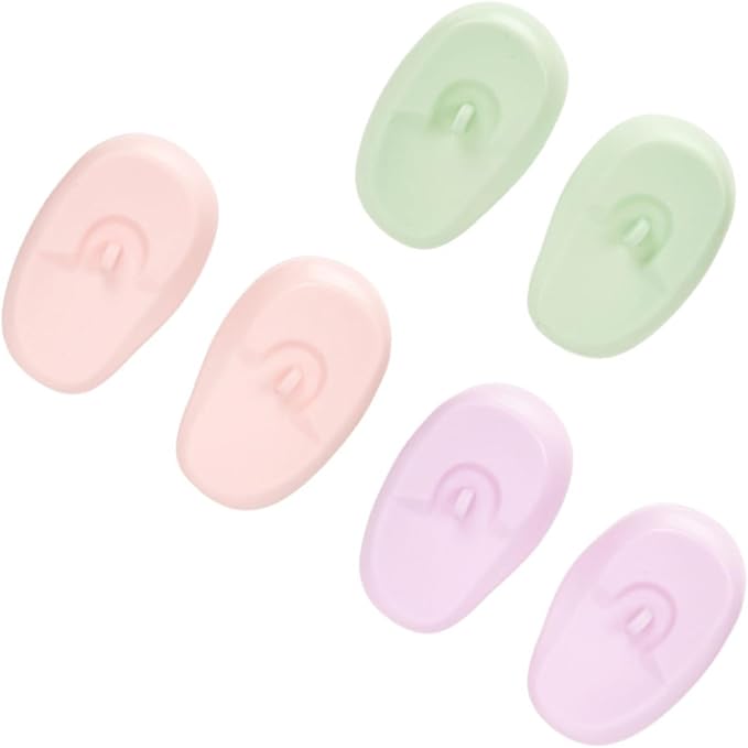 3 Pairs perm Dyeing Ear Protection Water Proof Ear caps Ear Covers for Hair Dryer Silicone Ear Covers for Hair Dryer Heat Hair Dyeing Ear Covers tab Ear Muffs Accessories