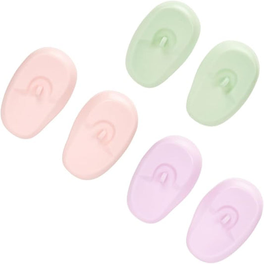 3 Pairs perm Dyeing Ear Protection Water Proof Ear caps Ear Covers for Hair Dryer Silicone Ear Covers for Hair Dryer Heat Hair Dyeing Ear Covers tab Ear Muffs Accessories