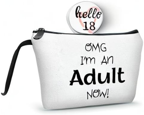 18th Birthday Gifts for Girls, 18 Year Old Girl Birthday Gifts, Makeup Bag With Mirror, Birthday Gift for Daughter, Sister, Friend, Girl, Teen,Christmas Gifts
