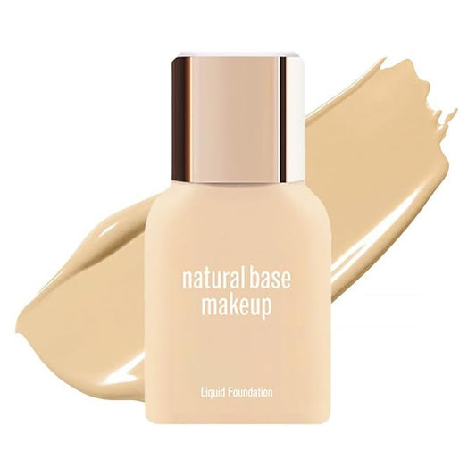 Face Matte Makeup Foundation,Oil Continuous Correction Control Liquid Foundation for Women,Longwear Buildable Full Coverage Foundation Makeup & Color Corrector,Oil-Free,Nude Natural Finish