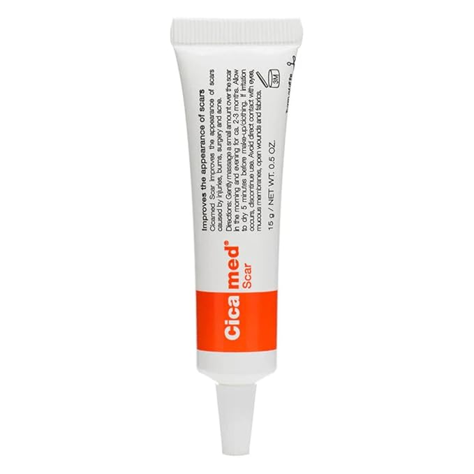 Silicone Scar Gel - Works with Tape - Advanced Cream for Surgical Scars, C-Section, Burns, Keloids, and Acne Marks - 0.5 oz (15g)