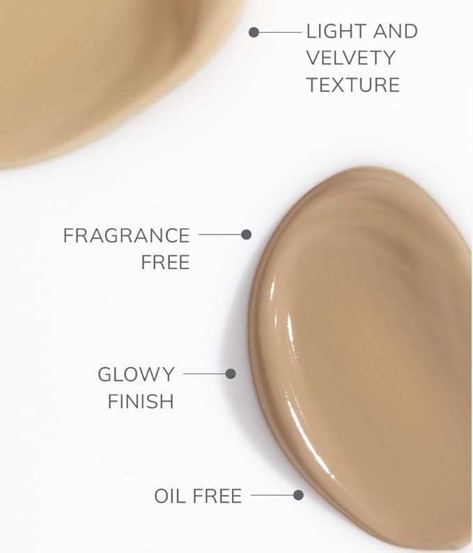 Farmasi Air Glow Foundation, Deeply hydrating and Lightweight Skincare Effects, Sea-Water formula, Natural-looking Skin Hydrated Softer and Smooter, Buildable Hylauronic Coverage 1 Fl Oz / 30 ML - W09