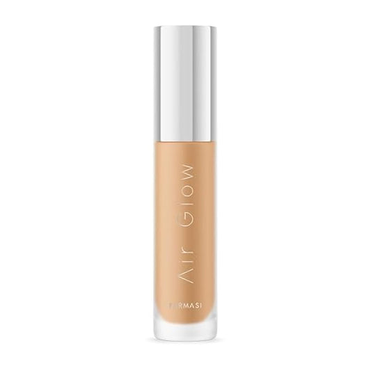 Farmasi Air Glow Foundation, Deeply hydrating and Lightweight Skincare Effects, Sea-Water formula, Natural-looking Skin Hydrated Softer and Smooter, Buildable Hylauronic Coverage 1 Fl Oz / 30 ML - N12