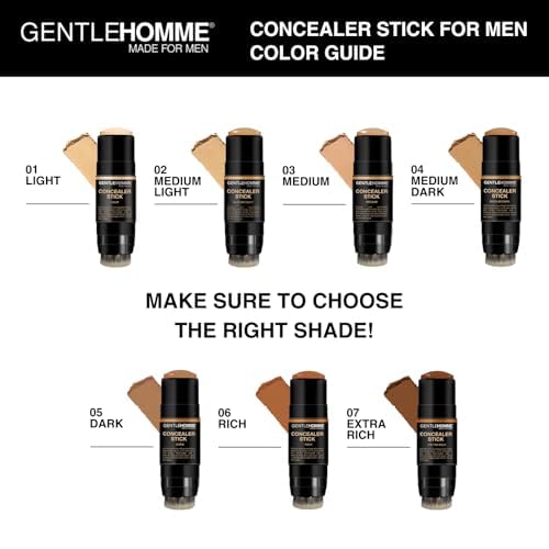 Men's Concealer Stick with Brush for Dark Circles Eraser, Medium Light