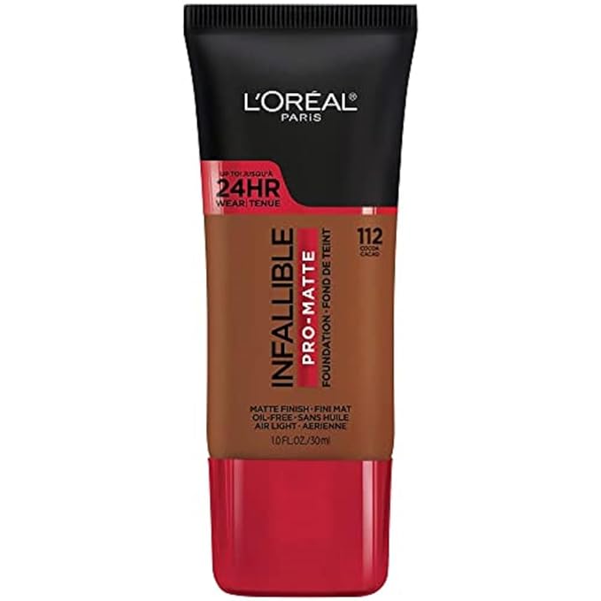 L'Oreal Paris Cosmetics Makeup Infallible Pro-Matte Liquid Longwear Foundation, Cocoa, 1 fl oz