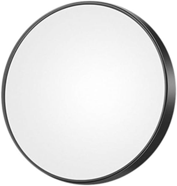 8. 8cm 10X Magnifying Glass Mirror Small Round Wall Mirror Cosmetic Makeup Mirror Pocket Mirror Bathroom Mirror with Suction Cups (Black)