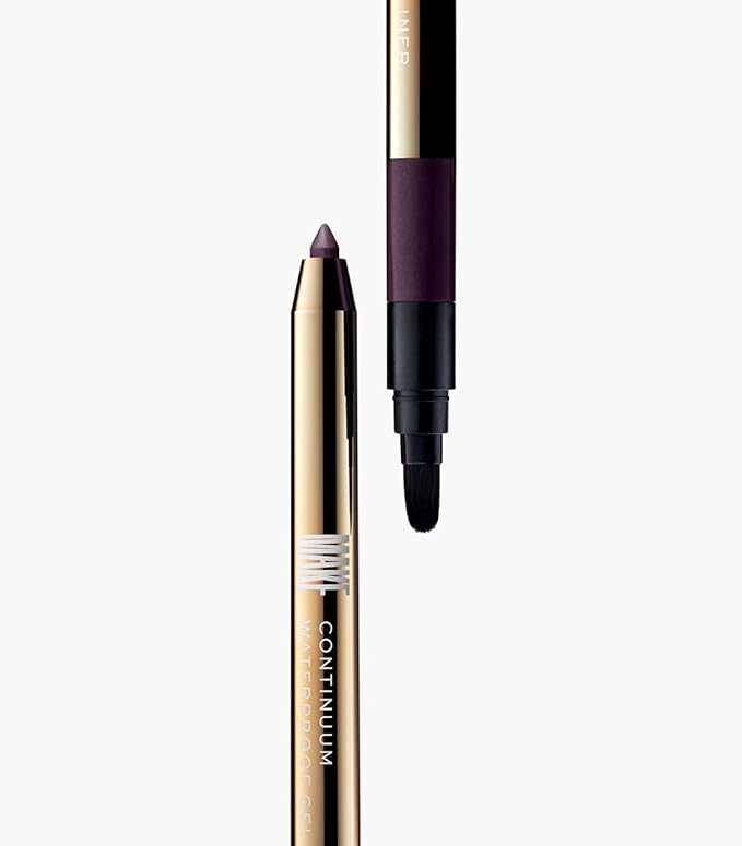 MAKE Beauty Continuum Waterproof Gel Eyeliner Pencil. Creamy, Pigmented Multi-Use, including Waterline with Built-in Sharpener and Blending Brush. Smudge-Proof Makeup. Shade - Violet Abyss, Purple