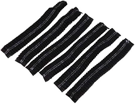 Tvoip 100Pcs 19" Disposable Cap Hair Net Cap Hair Hat Anti Dust Net Bouffant Cap Non-Woven Head Cover Hat Elastic Cleaning Hair Protect Hat Cap (Black)