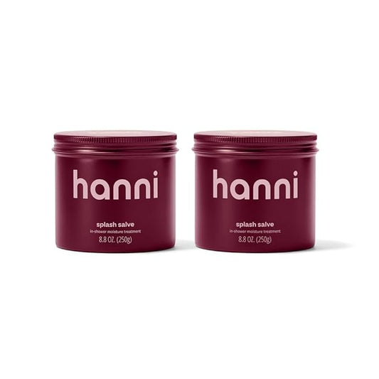 HANNI Splash Salve Body Mask, In-Shower Moisturizer with Coconut, Jojoba, Shea Butter & Glycerin, Deep Conditioning for All Skin Types, 250 mL / 8.8 oz (2 Pack)