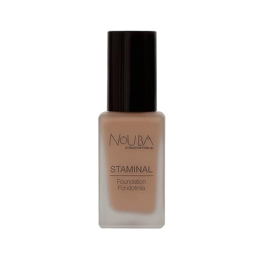 Nouba Staminal Foundation Fondotinta Number 115, Long Lasting Coverage Luminous Makeup Light Texture Nude Skin Effect - For All Skin Types - Blends Perfectly Dark Beige 30 ml