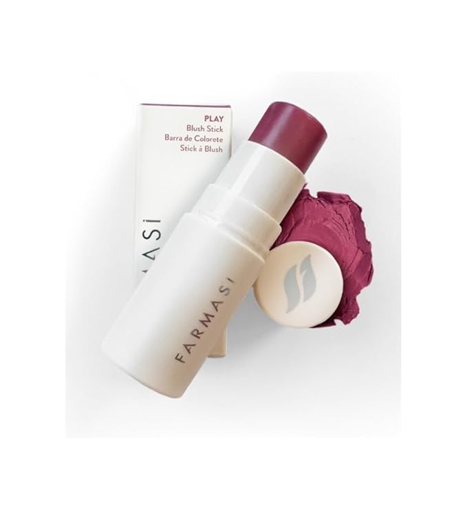 FARMASi Blush Stick, Vibrant & Bold – Vitamin E-Enriched, Dermatologically Tested Matte Finish for Lips & Cheeks, 0.14 oz / 4 g, Play