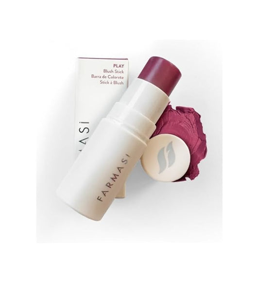 FARMASi Blush Stick, Vibrant & Bold – Vitamin E-Enriched, Dermatologically Tested Matte Finish for Lips & Cheeks, 0.14 oz / 4 g, Play