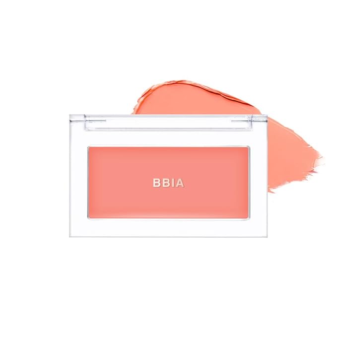 BBIA Ready To Wear Downy Cheek Cream Blush 8 Color - Creamy Blendable & Buildable Blush Dewy Texture & Matte Finish High Pigment Longlasting Lightweight Natural Face Makeup, 0.12oz (05 DOWNY CORAL)