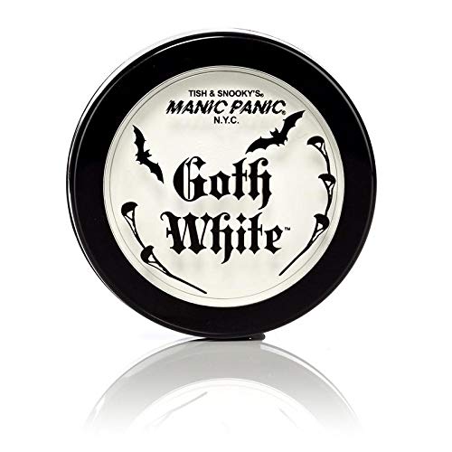 MANIC PANIC Goth White Cream to Powder Foundation - White Foundation for Goth Makeup, Cosplay & Halloween - Full Coverage & Matte Finish - Vegan & Cruelty-Free Cream Makeup