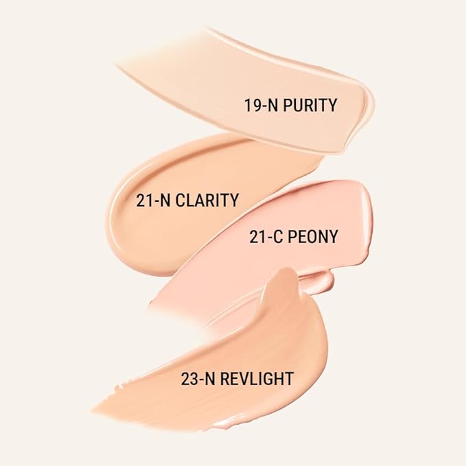 1.P.L AMPOULE GLOW FOUNDATION dewy glowy finish, liquid foundation with wand, all day coverage, blendable, 28g 0.99 fl Oz [23-N REV LIGHT]