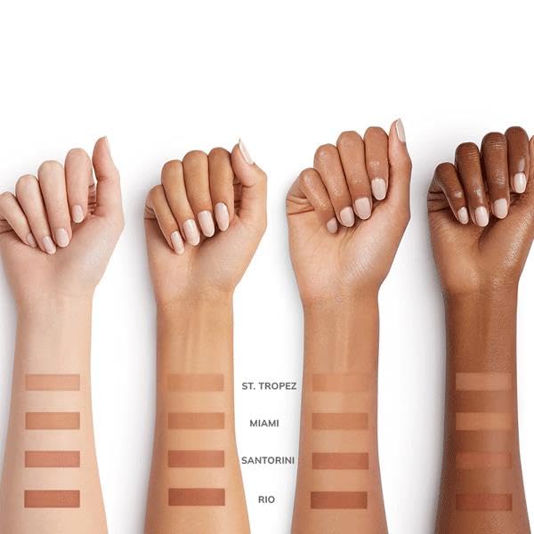 FARMASi Powder Bronzer Blush Skin Makeup, Highly Pigmented, Cushiony Formula with Nourishing Vegetable Squalene and Smooth-Satin Finish, Refreshing Moisture Boost 0.4 Fl Oz /12g -01 St. Tropez