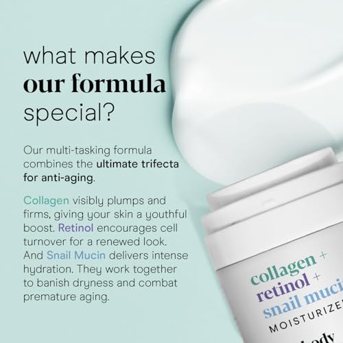 Baebody Collagen Retinol Snail Mucin Face Moisturizer with Hyaluronic Acid, Anti-Aging Face Cream for Fine Lines and Wrinkles, Anti-Wrinkle Cream for Face (1.7 fl oz)