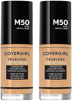 COVERGIRL TruBlend Matte Made Liquid Foundation, Soft Tan (Pack of 2)