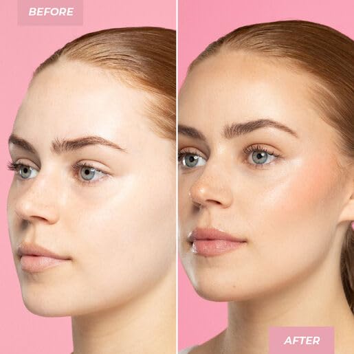 MCoBeauty Glow Up pH Powder Blush - Peach Pop, Customizable Matte Blush, Vegan, Cruelty Free Cosmetics