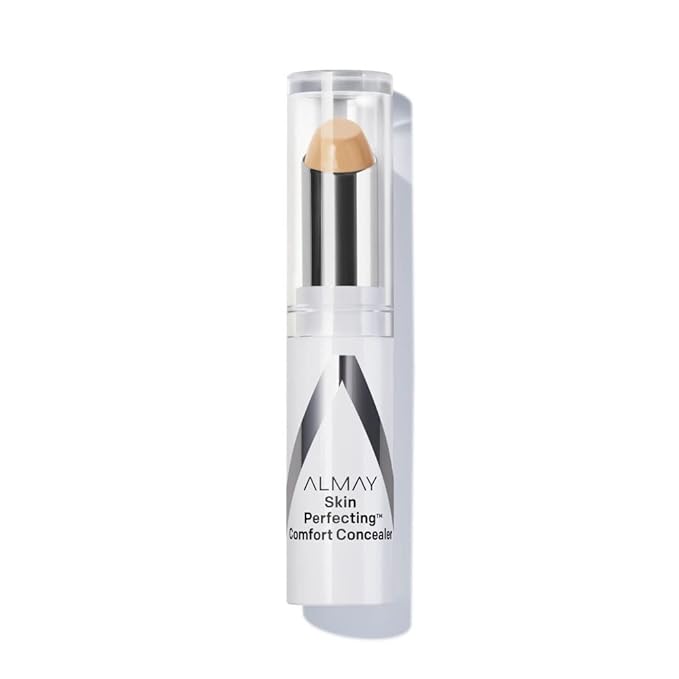 Almay Skin Perfecting Comfort Concealer, Face Makeup, Full Coverage, Natural Looking Finish, Cruelty-Free, Hypoallergenic, Dermatologist Tested, 180 Medium/Tan, 1 Count