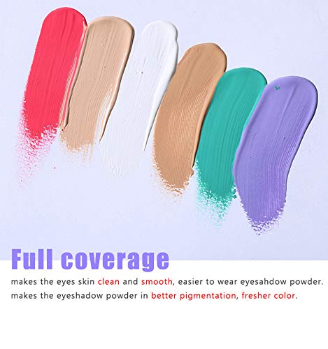 MAEPEOR Matte Eyeshadow Primer 6 Colors Prevent Oily Lids and Creasing Eye Primer Base Long-lasting Waterproof & Smudgeproof Eye Base Makeup for All Shadows (5 Rose Pink)