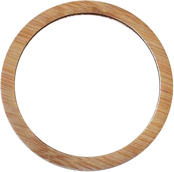 3 Pcs Small Wood Makeup Mirrors Round Compact Mirror Portable Pocket Mirror Wooden Vanity Cosmetic Mirror Circles Travel Mirror for Women Girls