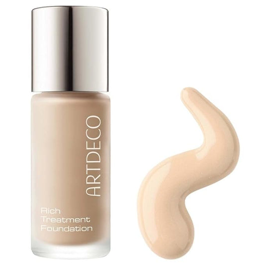 ARTDECO Rich Treatment Foundation - Soft Shell N°9 - Conceals Imperfections & Creates Flawless Complexion - Long-Lasting - Even & Velvety-Smooth Finish - Water-Resistant - Vegan Makeup - 0.67 Fl Oz