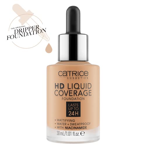 Catrice | HD Liquid Coverage Foundation | High & Natural Coverage | Vegan & Cruelty Free (046 | Camel Beige)