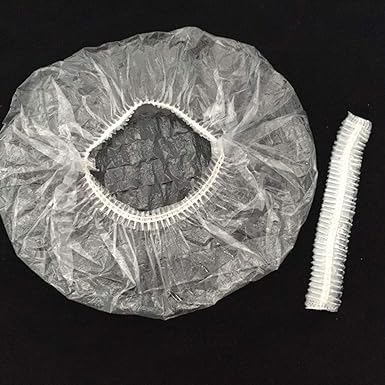 50Pcs Transparent Disposable Clear Waterproof Shower Caps Spa Hair Salon Home Elastic Bathing Caps Shower Caps