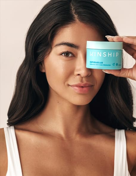 Kinship Supermello Hyaluronic Gel Cream Moisturizer – Hyaluronic Acid Face Lotion – Lightweight + Hydrating – Plump, Smooth + Soothe – Nourish Dry Skin – Rich Daily Use Clean Skin Care (3.3 oz)