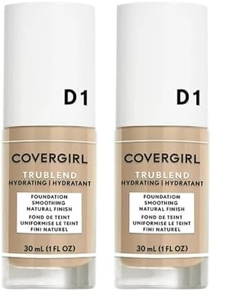 COVERGIRL truBlend Liquid Foundation Makeup Creamy Beige D1, 1 oz (packaging may vary) (Pack of 2)