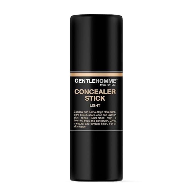 Men's Concealer Stick with Brush for Dark Circles Eraser, 4 Shades, Light