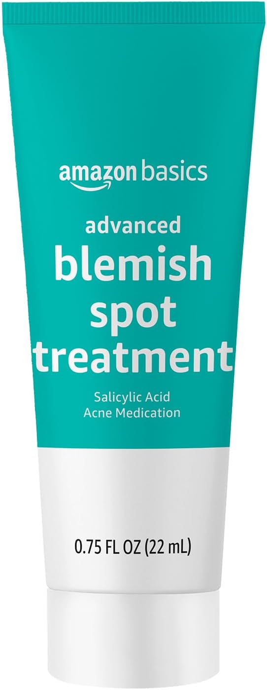 Amazon Basics Advanced Blemish Spot Treatment with 2% Salicylic Acid Acne Medication, 0.75 Fluid Ounces, 1-Pack