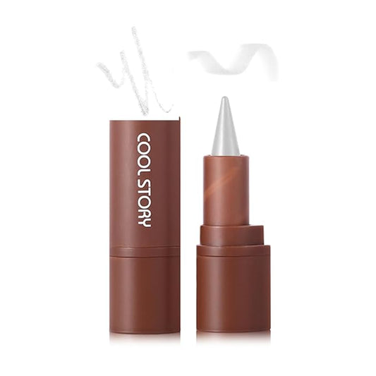 Matte Lip Liner and Lipstick Crayon Shape And Tapered Tip for Perfect Contour and Gradient Effect Waterproof Eyeliner Lip Pencil 3-in-1 Makeup Lip Combo, White 8#