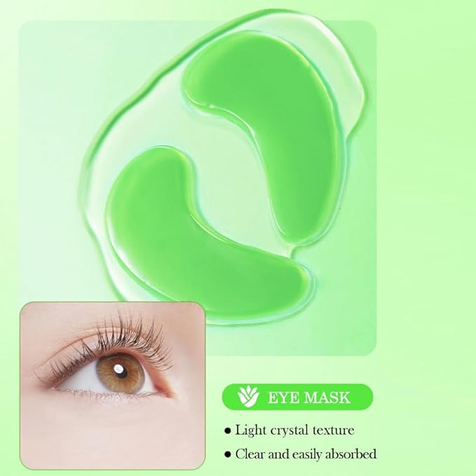 10 Pair Under Eye Mask & 10 Pair Lip Mask Skincare Set, Aloe Vera Lip Patches & Under Eye Patches for Puffy Eyes, Dark Circles, Dry Lips Lines, Deep Hydrating Moisturizing for Women & Men Skincare