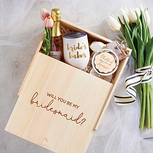 2 Pack Bridesmaid Proposal Gifts,1 Maid of Honor mirror 1 Matron of Honor mirror,Crystal Pocket Compact Makeup Mirror Wedding Bridesmaid Gifts Bachelorette Party Gifts for Bride (champagne)