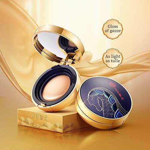 zeesea [Palace Identity Air Cushion BB Cream Moisturizing Foundation Waterproof Concealer Long Lasting Brighten Makeup Natural Cover (C01#Pottery White)