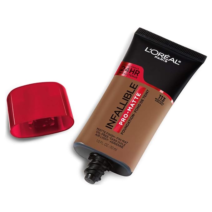 L'Oreal Paris Cosmetics Makeup Infallible Pro-Matte Liquid Longwear Foundation, Brown Suede, 1 fl oz.