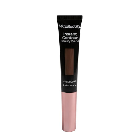 MCoBeauty Instant Contour Beauty Wand, Medium/Dark, Sculpt & Define for a Natural Contour, Vegan, Cruelty Free Cosmetics
