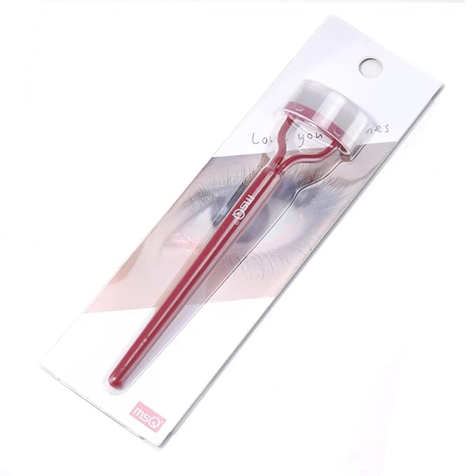 Eyelash Comb MSQ Eyelash Separator Mascara Applicator Eyelash Definer With Comb Cover Arc Designed Cosmetic Brushes Tool Red (1PCS)