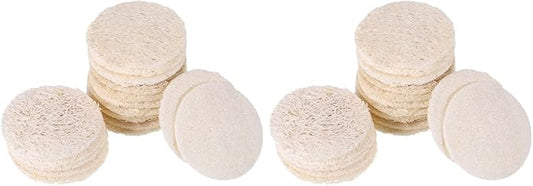 100 Pcs Loofah Face Pads Exfoliating Loofah Sponges Makeup Remover Reusable Soft Facial Skin Care Scrub Wash Pads