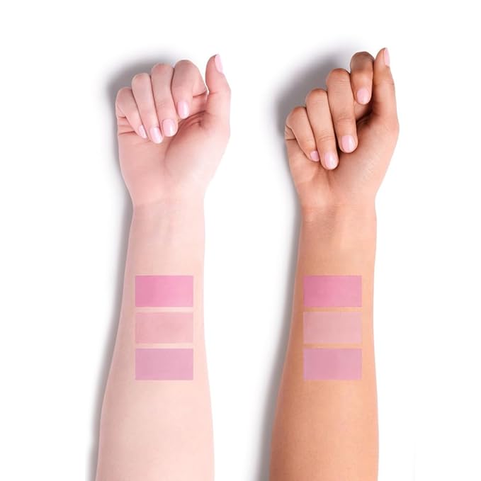 3 IN 1 Brown Nude Face Highlight Bronzer Powder Palette for Face Cheeks Contour Brightening, Buildable Matte Coverage Natural Makeup,Ultra Sculpt Nose Shadow Eyeshadow Primer 01# (05#, 3 Grid)