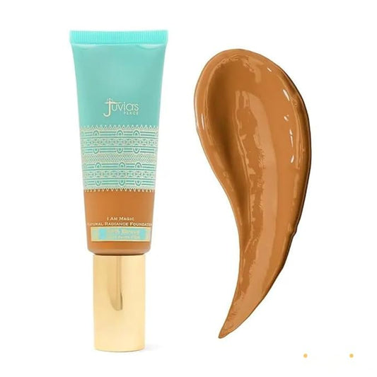 Juvia's Place I Am Magic Natural Radiance Foundation - 350Somalia - Full Coverage Liquid Foundation Makeup for Dry, Mature, Aging, and Combination Skin - Lightweight Longwear Base with Radiant Finish