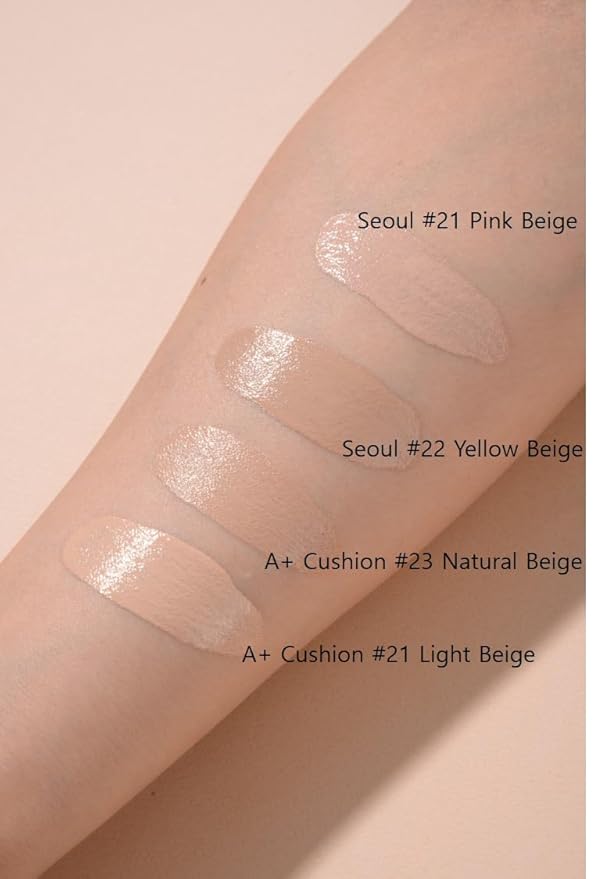TROIAREUKE Seoul "Bridal" Cushion Foundation(#22, Yellow Beige), Korean Cushion Foundation, K-Beauty, Hydrating, Long-lasting, Lightweight, Natural Finish, Anti-Aging, Moisture, Whitening, SPF 50+