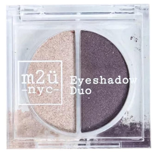 M2U NYC EyeShadow Duo, Eye Shadow Set, Multiple Shades/Colors, Makeup Eyeshadow Palette, 2 Colors Per Set (Crown Heights (Champagne | Purple))